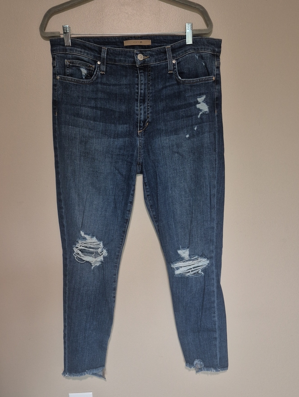 Joe's Jeans Dark Blue Distressed Skinny Jeans